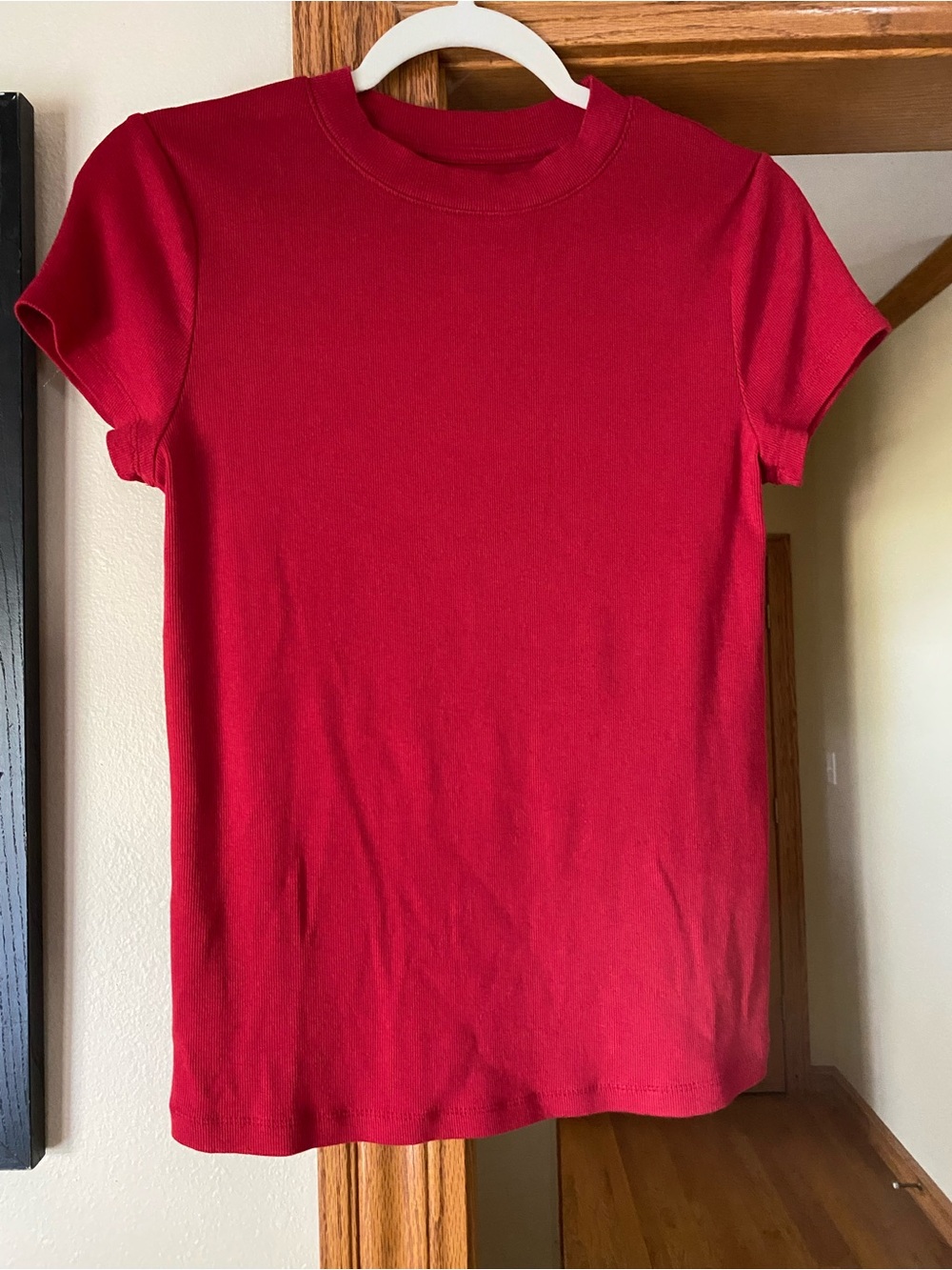 a new day women’sRed Short-Sleeve Crewneck Tee size M